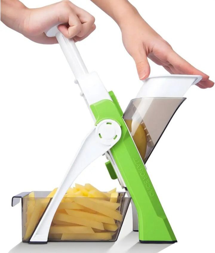Slicer Safe Mandoline Vegetable Cutter Veggie Dicer Slicer for Julienne French Fry and Potato Get Storage Box with Lid